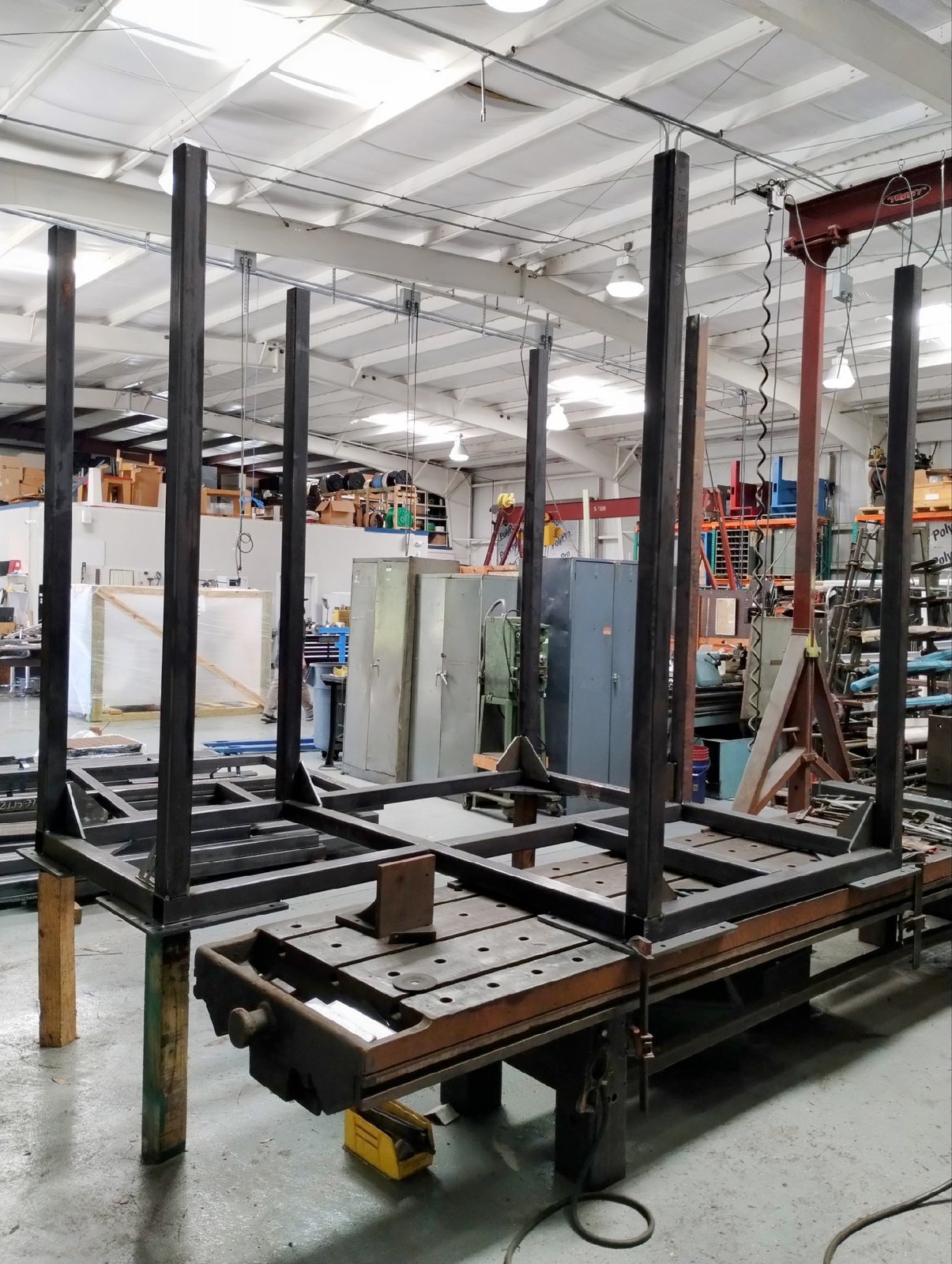 Fabricated rolling equipment frame