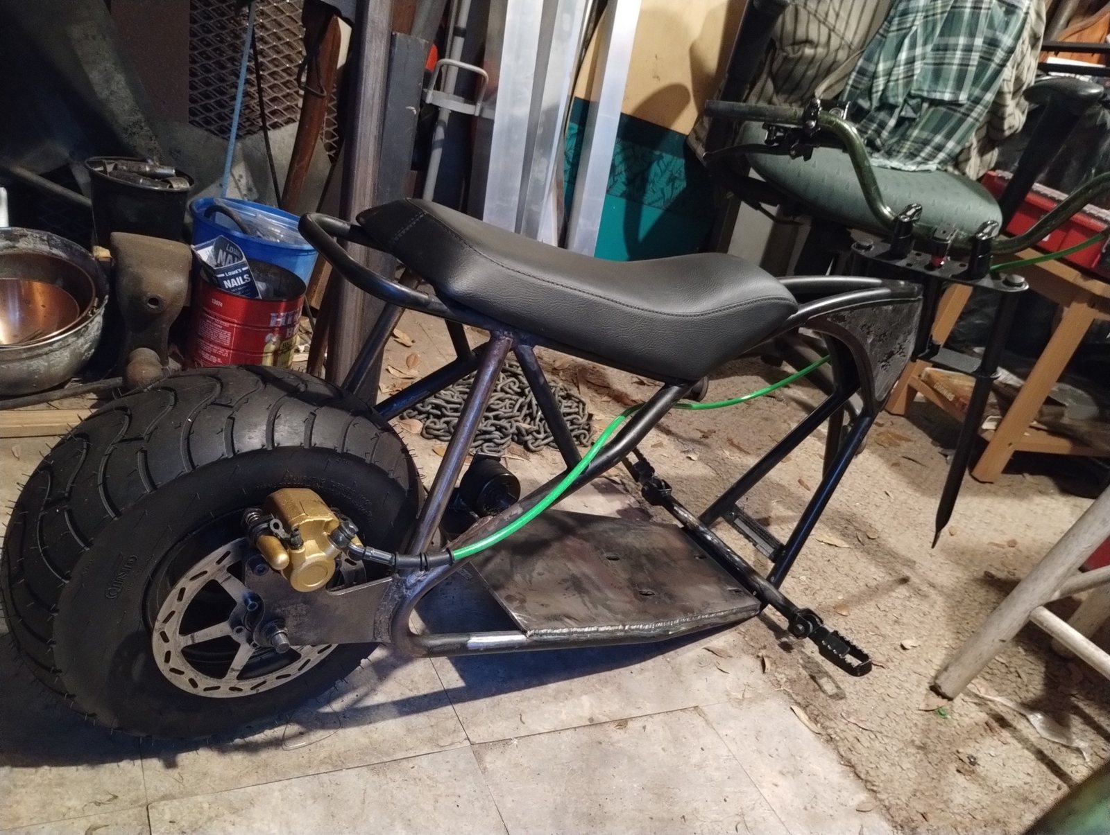 Custom mini bike frame repair