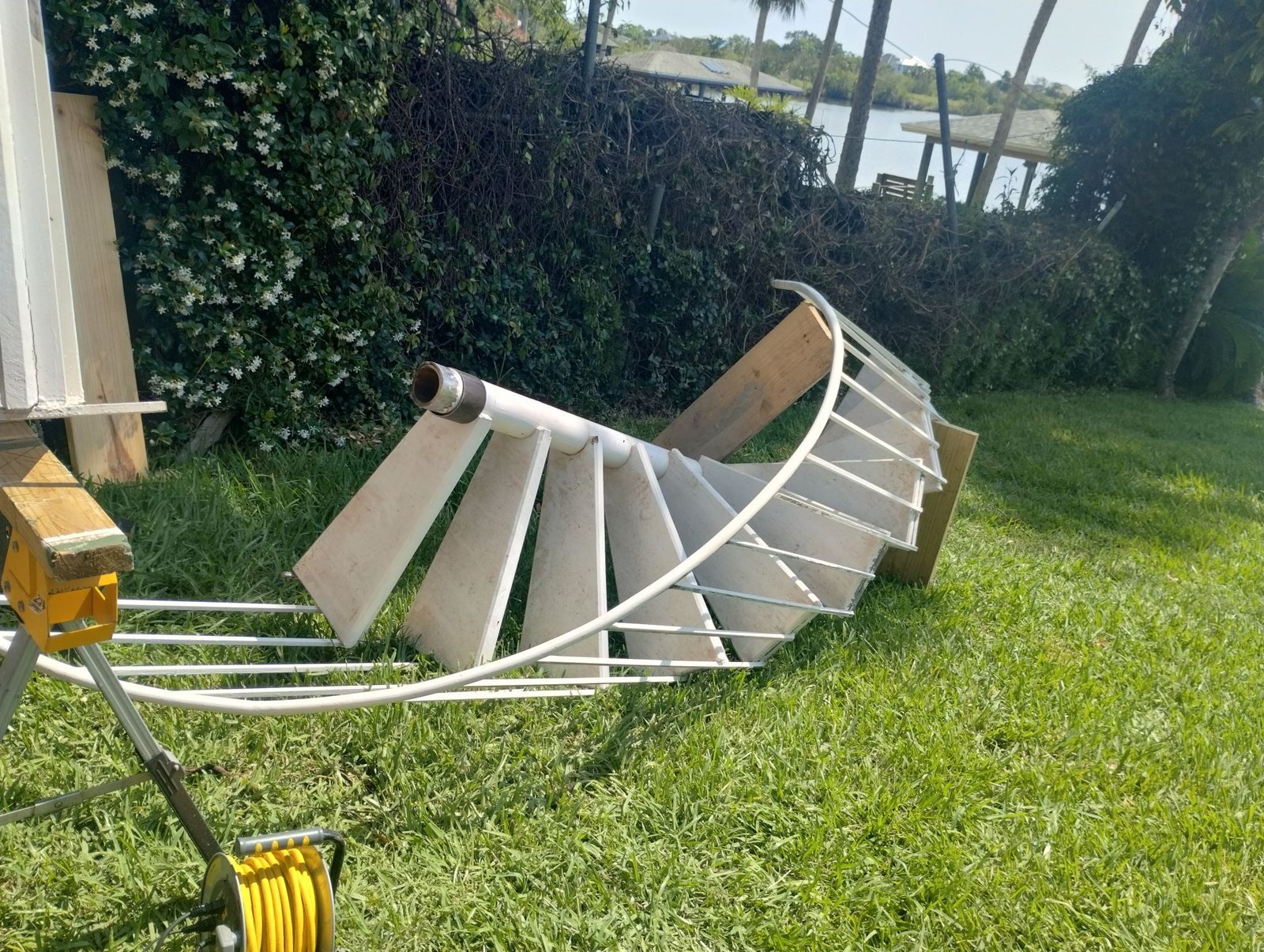 Spiral stair section fabrication